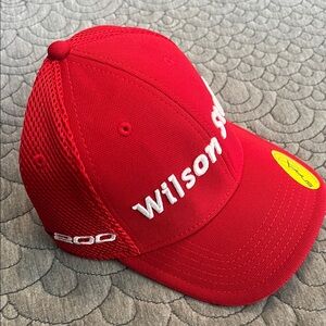 Wilson Red Mesh Golf Cap